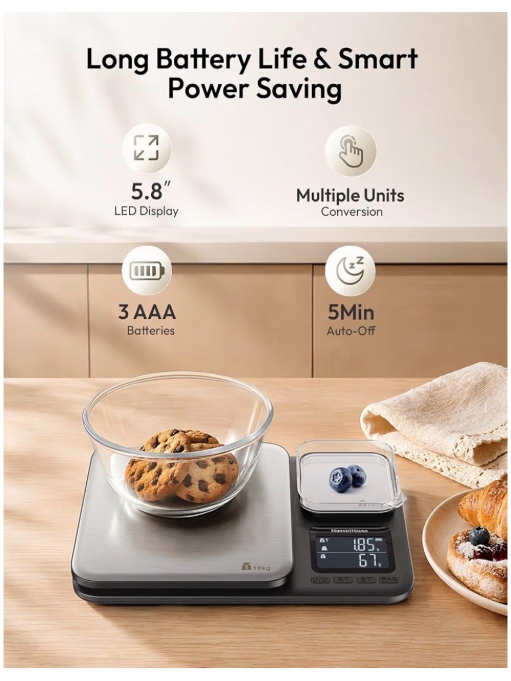 FS03 Digital Kitchen Scale (NIB) - Picture 9 of 15